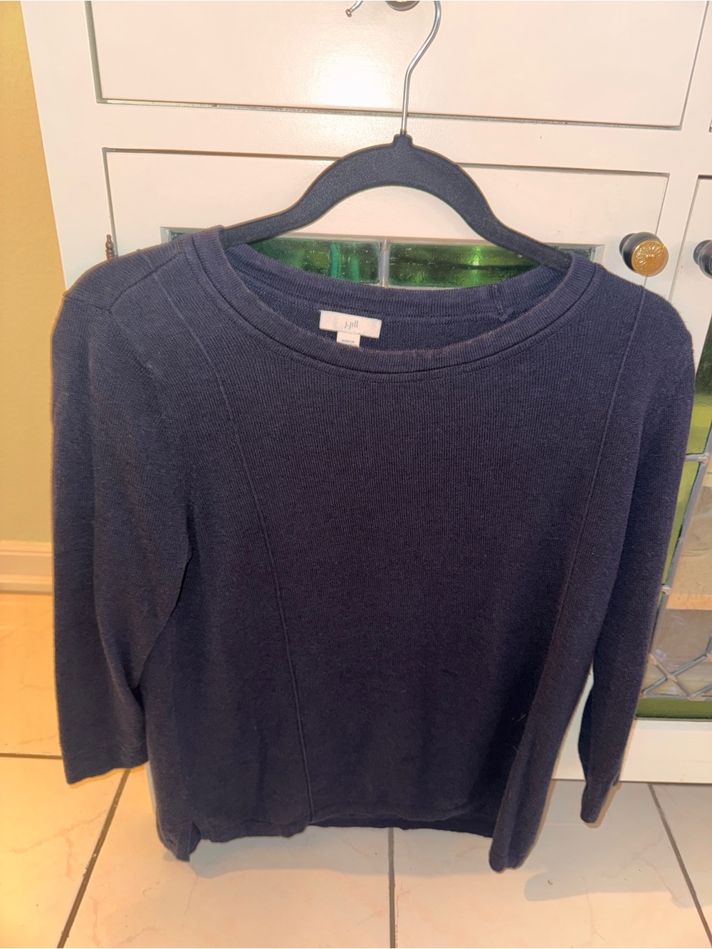 J.Jill Women's Navy Crewneck Sweater